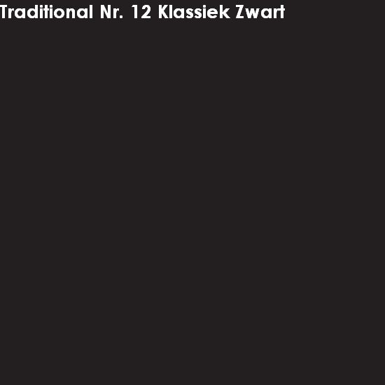 Traditional Nr. 12 Klassiek Zwart kleurstaal